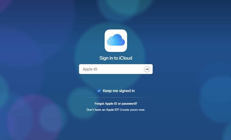 Sign into iCloud on your computer