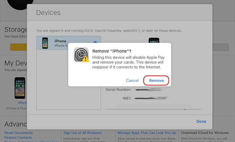 Confirm the removal when prompted Confirm the removal when prompted