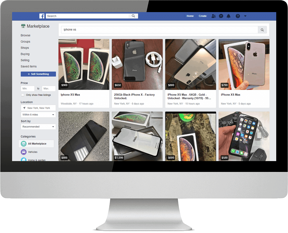 Screenshot - Facebook Marketplace
