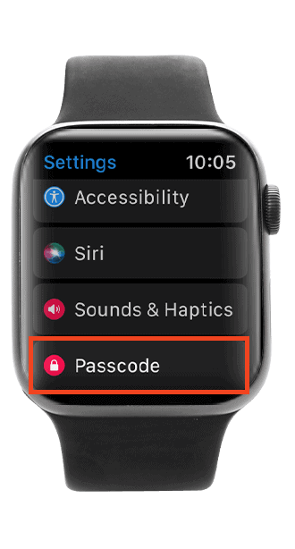 step-by-step change passcode on apple watch