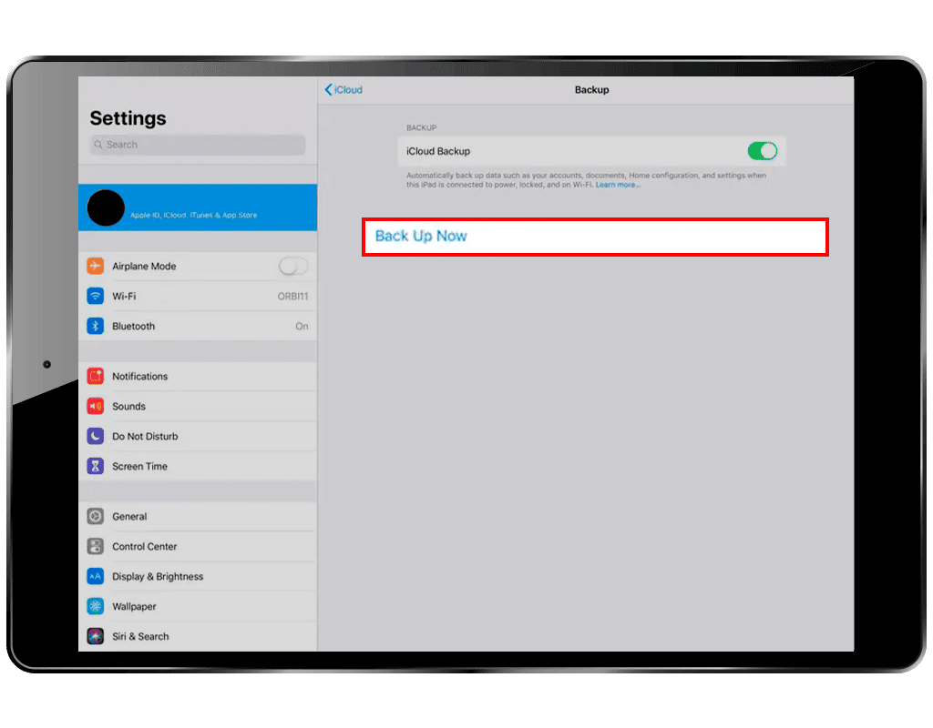 Steps on how to backup files on iPad using iCloud 2