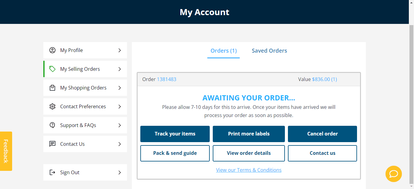 deculttr order confirmation