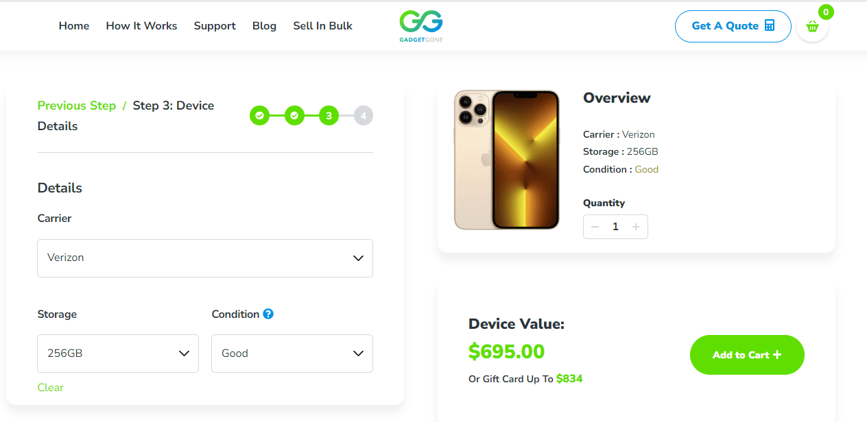 gadgetgone review device details
