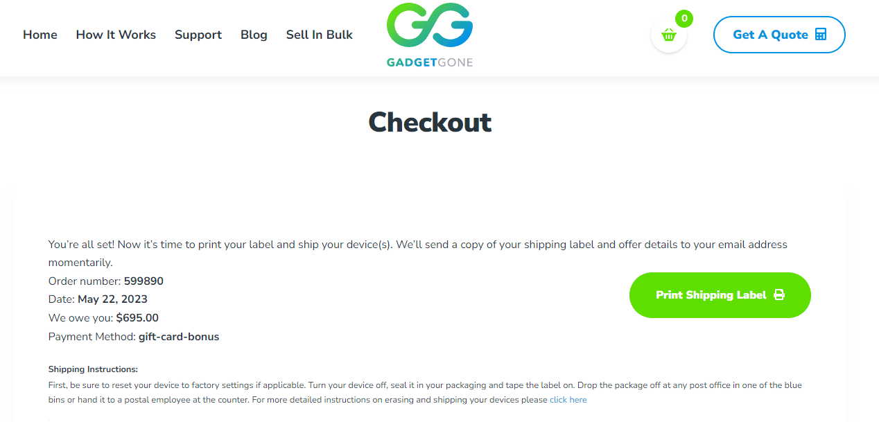 gadgetgone review complete order