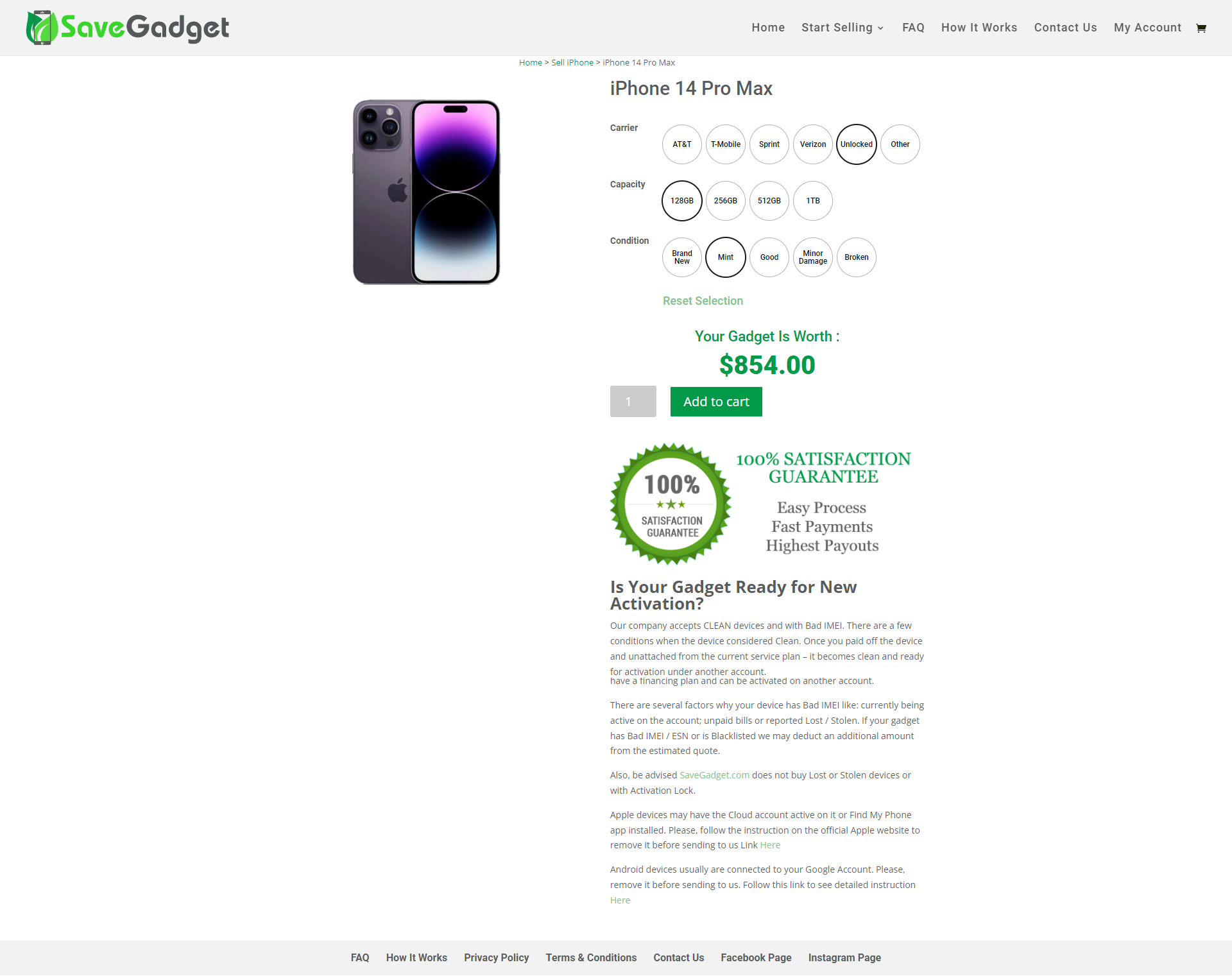 savegadget review select device and condition