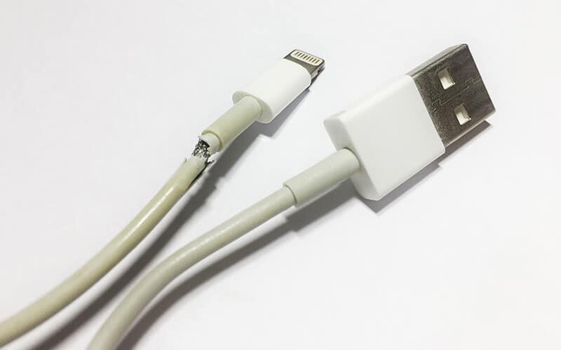 iPhone Not Charging - iPhone Frayed Charging Cable