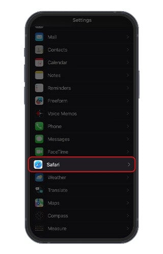 Clear cache on settings menu