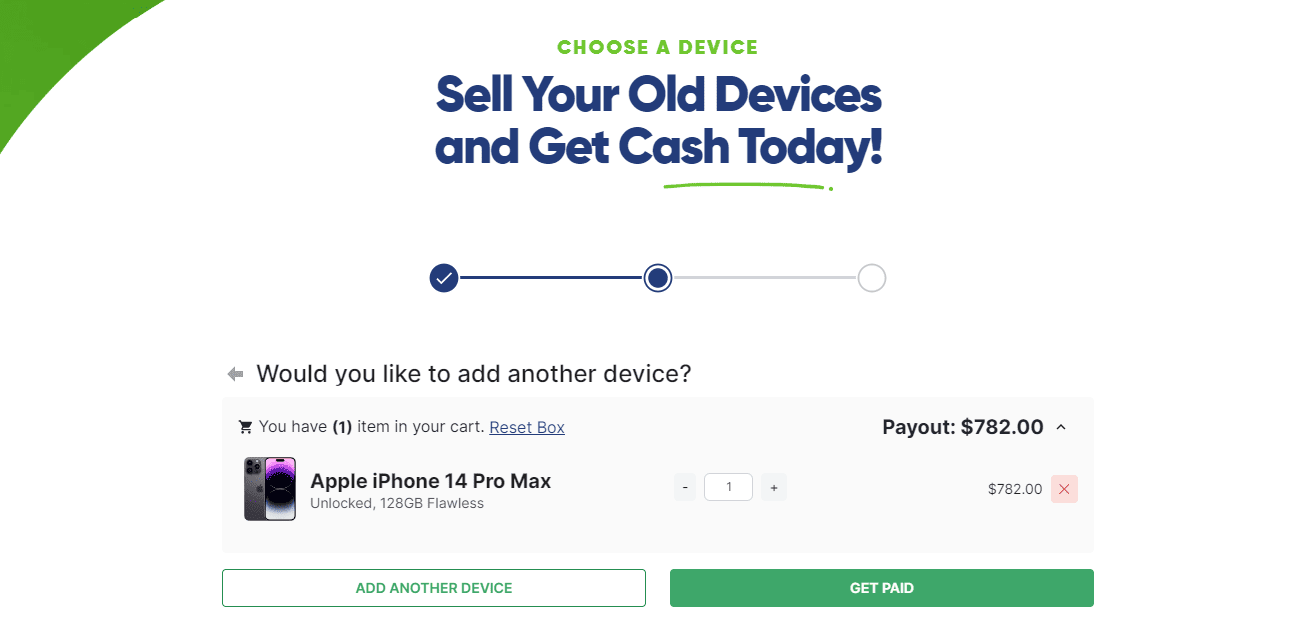 Sell Old Phone at Quick Cash Step 2