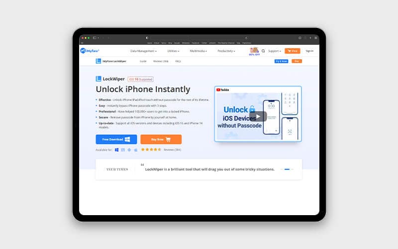 imyfone lockwiper on ipad