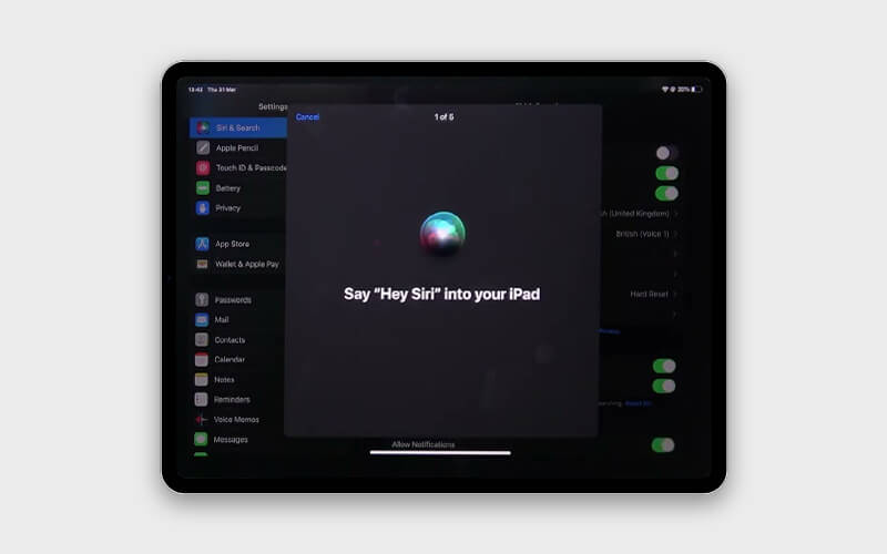 siri on ipad