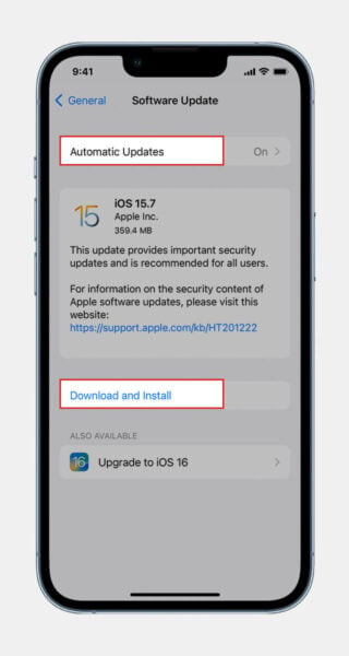 download and install software updates on iphone