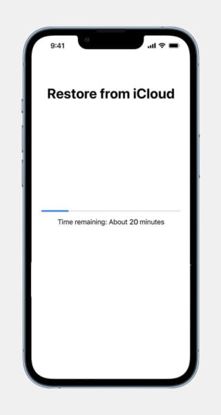restore from icloud waiting time on iphone