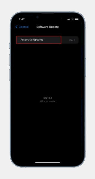 automatic updates software updates on iphone