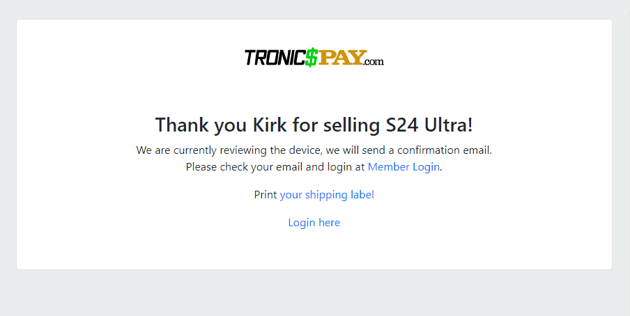 step 4 tronicspay confirmation and shipping step 4 tronicspay confirmation and shipping