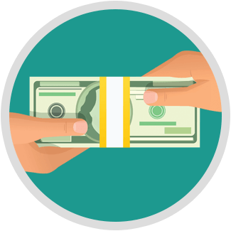 Icon image of getting paid cash